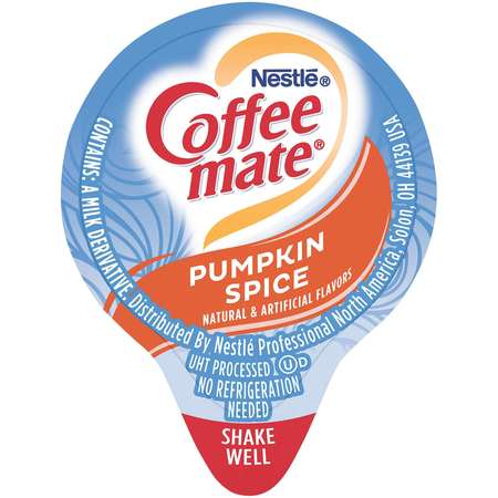 NESTLE Coffee-Mate Pumpkin Spice Liquid Creamer .375 oz. Container, PK200 00050000755202_